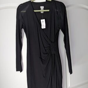 Cache' Black Long Sleeve Dress